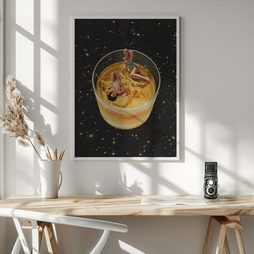 Wall art Whisky besties - On the rocks 24X36inch Gallery Wrapped (Ready to Hang)