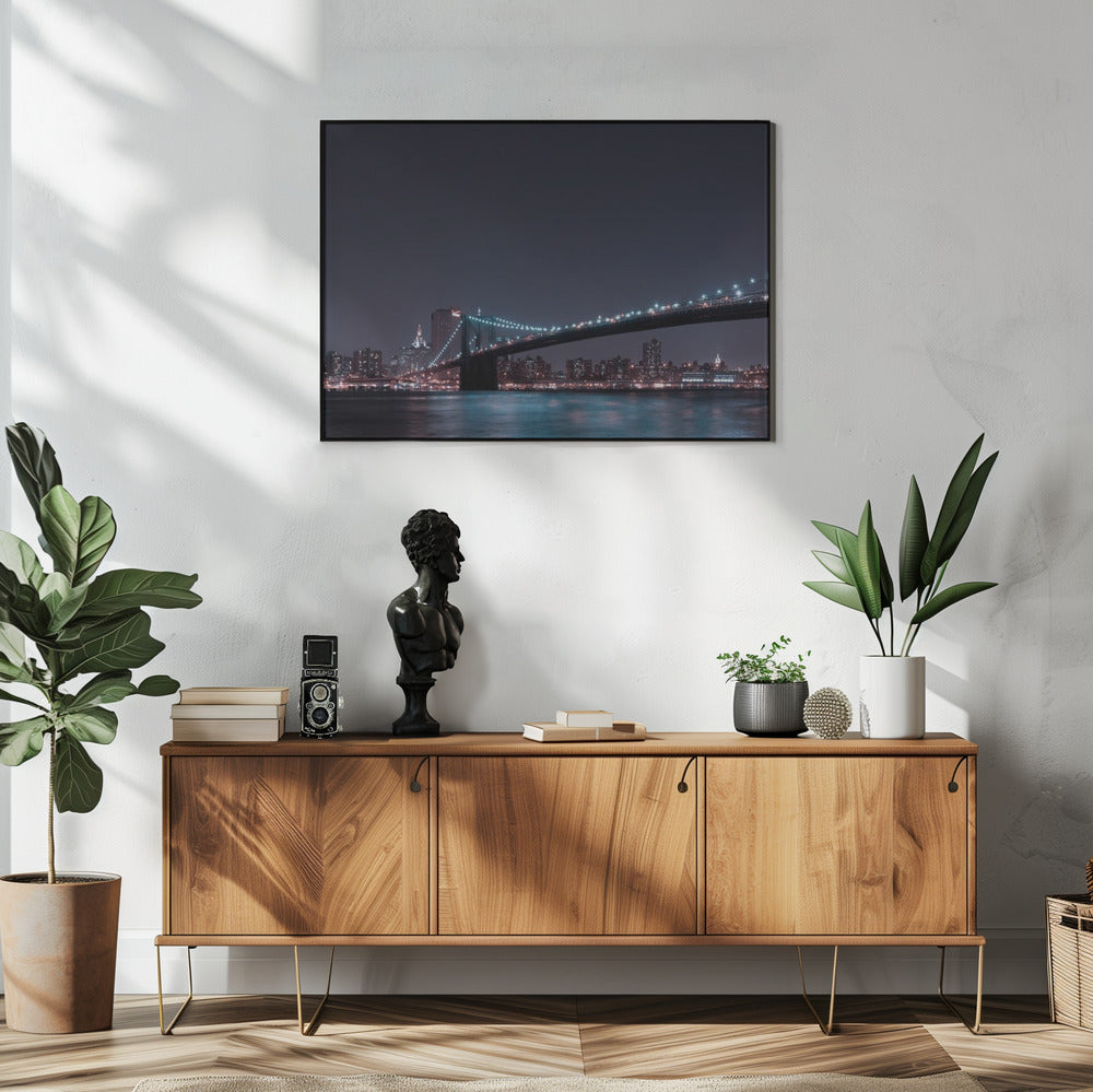 Wall art Manhattan Skyline and Brooklyn Bridge