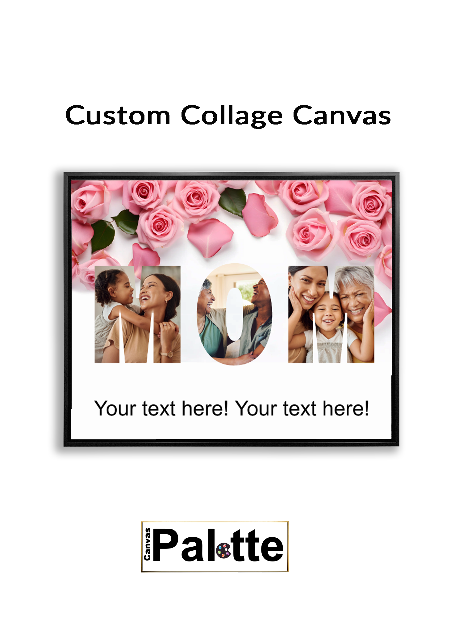 Custom collage sample on canvas in Toronto Canada at CanvasPalette.com. mother's day gifts