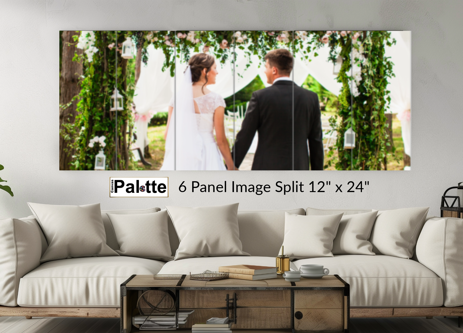 Wedding photo in multipanel